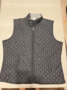 Coldwater Creek Quilted Black Women's Zip-Front Vest